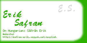 erik safran business card